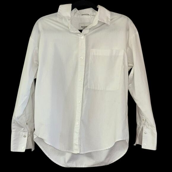 Abercrombie & Fitch Tops - Abercrombie & Fitch Oversized White Button Down Blouse Women’s XS Old Money Top
